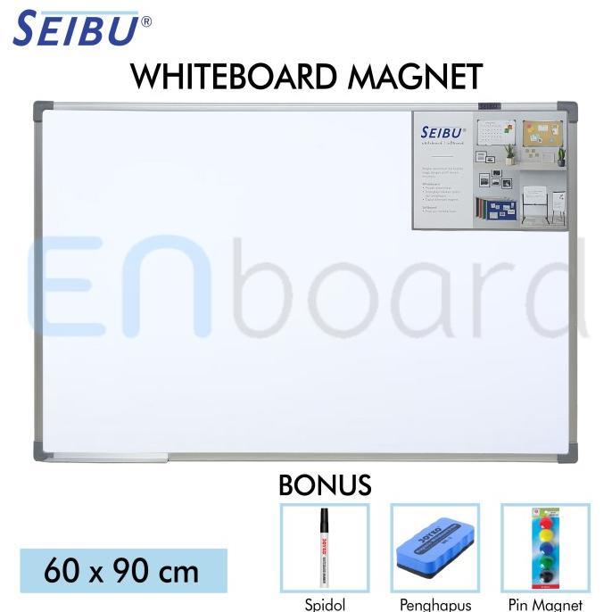 

Papan Tulis Whiteboard Gantung Magnet Single Face Seibu 60 x 90 cm