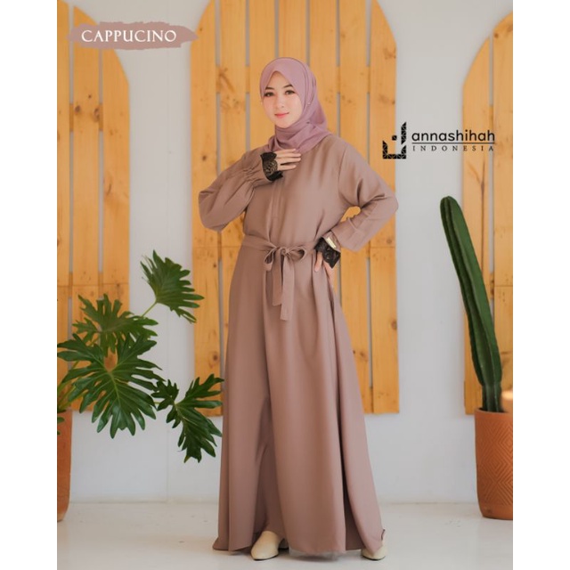 GAMIS YORIS TANGAN RENDA RUMAYYA DRESS EXSLUSIVE  ORIGINAL ANNASIHAH/COD/abaya renda hitam