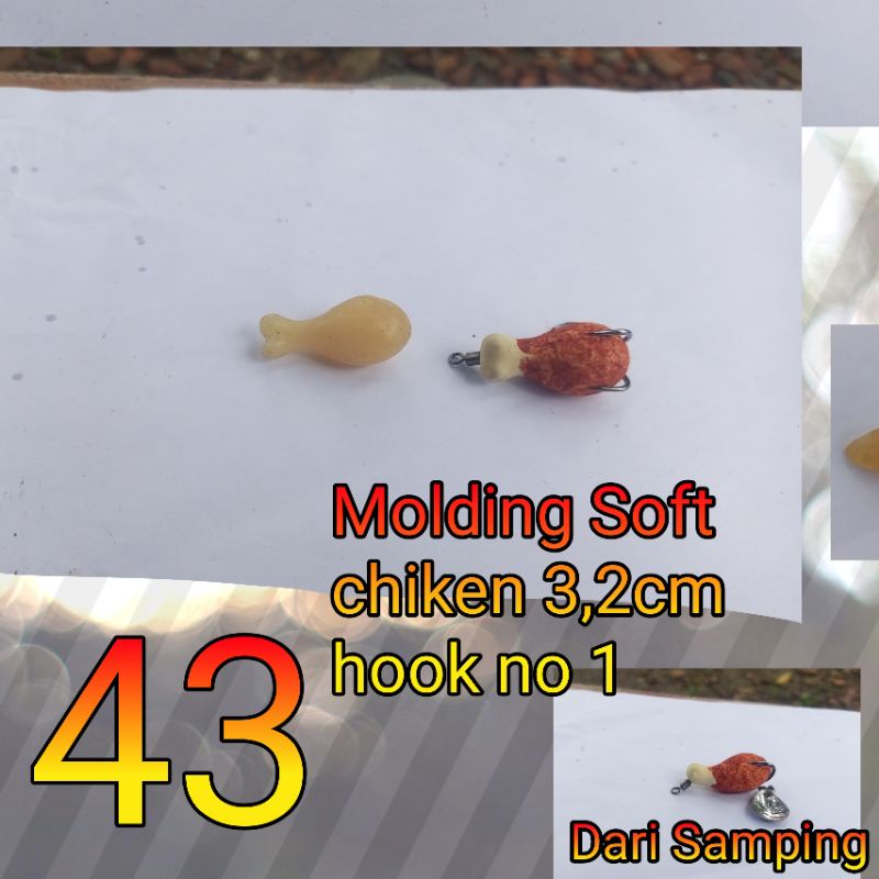 Molding soft frog chiken molding soft frog ayam doreng