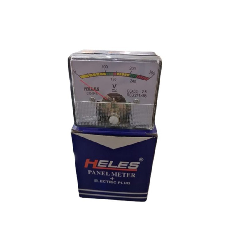 Panel Meter Voltmeter Heles CR-848 Tinggal Colok