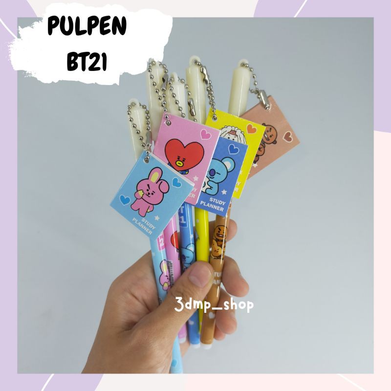 Pulpen BT21 BTS cooky tata koya rj shooky