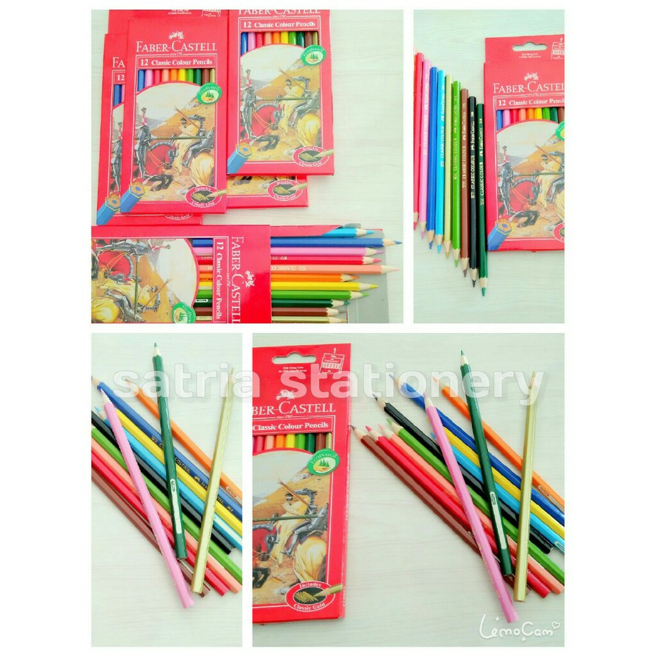 

PULAS FABER 12 / PENSIL WARNA FABER CASTELL 12 PANJANG KLASIK