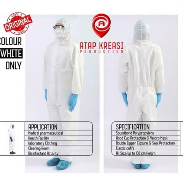 APD JUMPSUIT/ BAJU CHEMICAL COVERALL DISPOSABLE