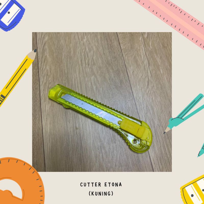 Cutter Warna Pastel Neon Kater Pisau Pemotong kertas