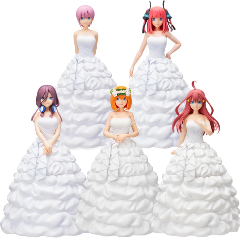 5pcs Action Figure Nakano Ichika Nino Miku Yotsuba Itsuki Bride Bahan PVC