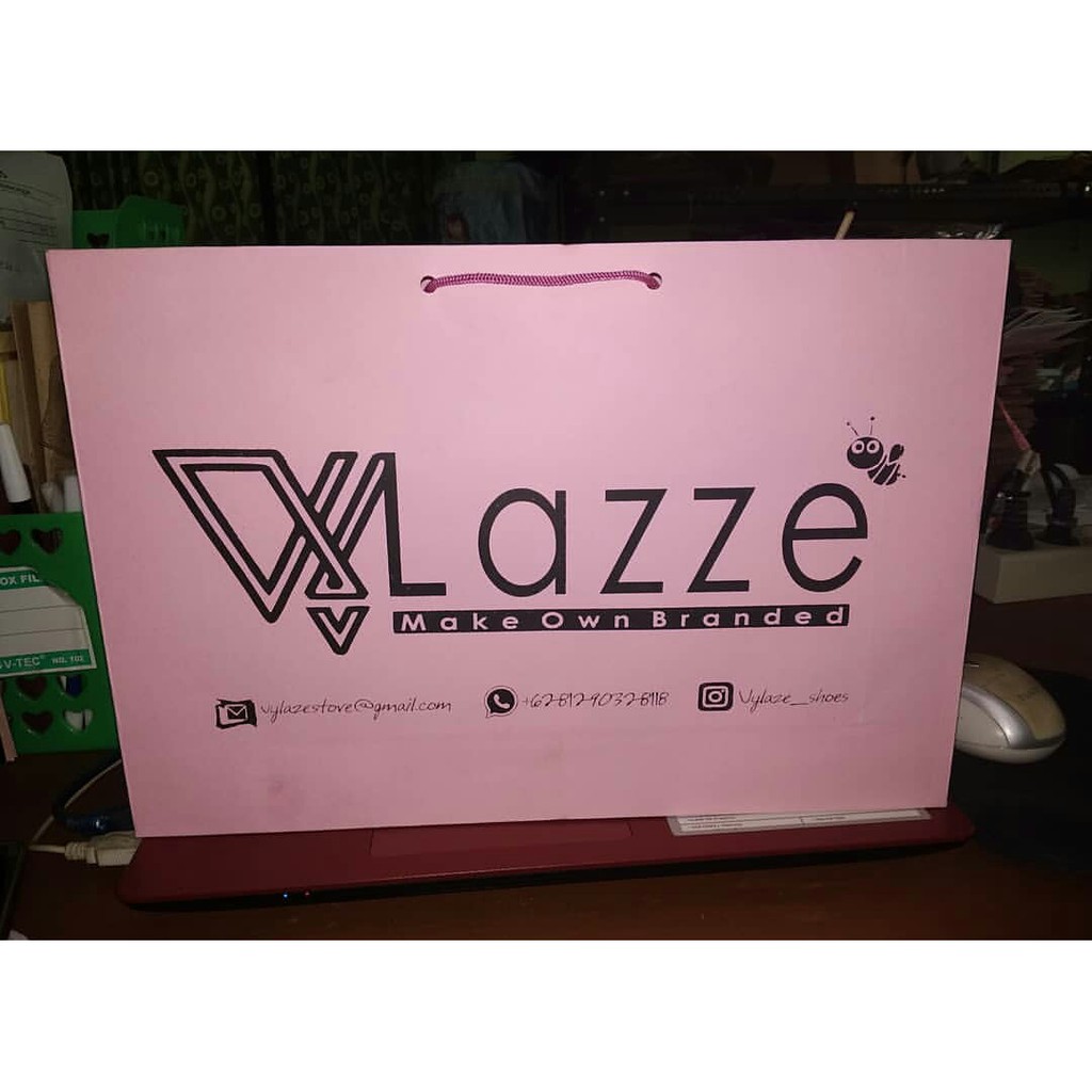 

paperbag wana sablon promo murah size P 30 L 8 T 23