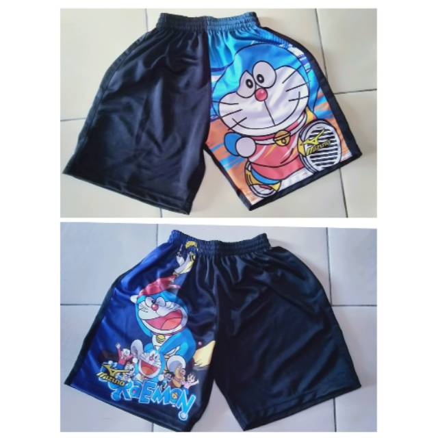 Celana voli/voley mizuno printing motif kartu doraemon
