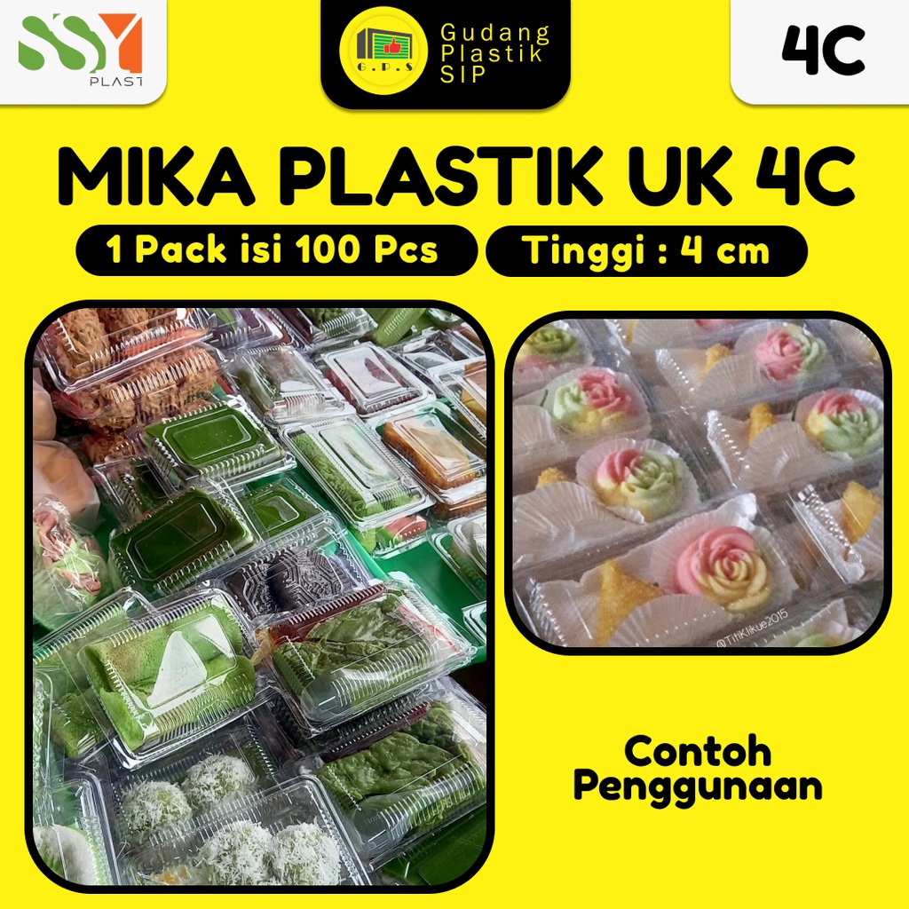 Mika Kue UK 4C Bening isi 100 / Food Grade