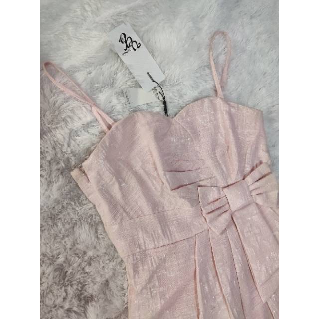 Pastel Pink Ribbon Mini Dress