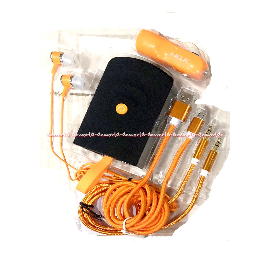 I Klic Power Play Powerbank Set Orange Charger 5000mAH