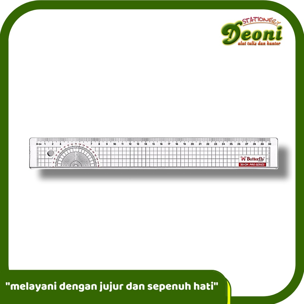 

BUTTERFLY Penggaris 30 CM Pro
