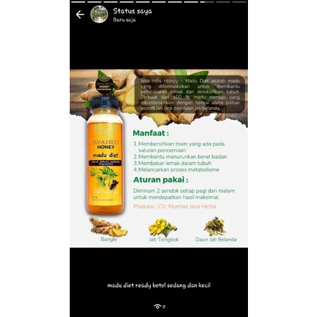 

Mumtaz madu diet by JAVA HILLS HONEY