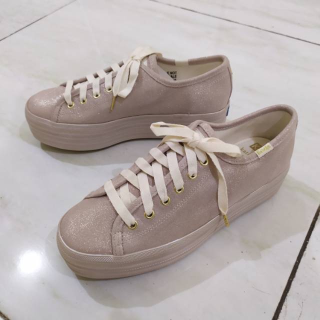 Sepatu Keds Triple Up shimmer foxing kate spade series size 37.5