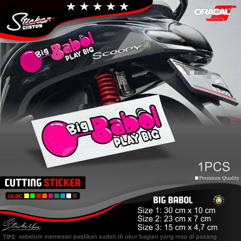 sticker bigbabol cutting sticker motor scoopy beat mio nmax aerox dll