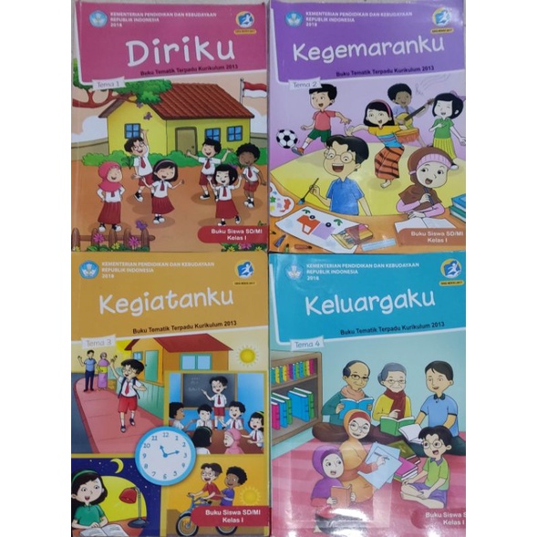 

Bundle Buku Paket Kelas 1 tema 1234 second minim tulisan