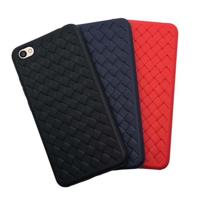 CASE XIAOMI REDMI NOTE 5 PRO SOFT CASING BACK COVER LEATHER TPU WOVEN