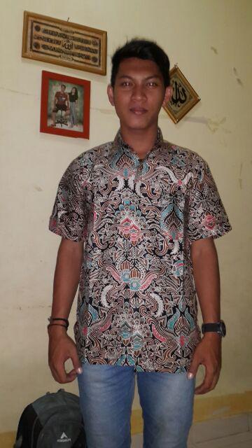 Warung Batik Kemeja Batik  Lengan Panjang Pendek Pekalongan Padi M L Xl Sogan Halus Kemeja Batik