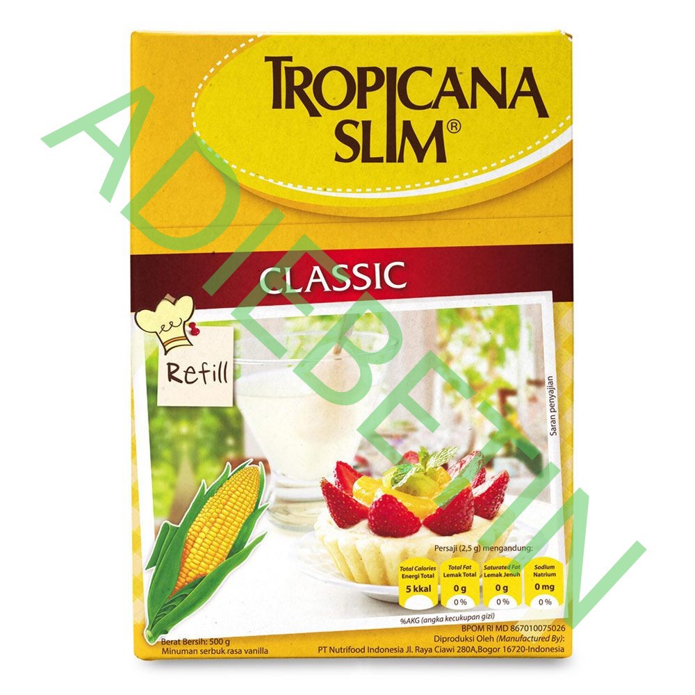

[ ADIABETINE ] TROPICANA SLIM GULA CLASSIC REFILL 500gr