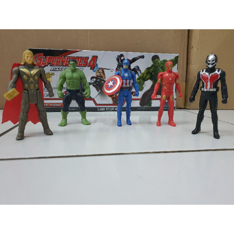 Mainan avenger superhero action figure set