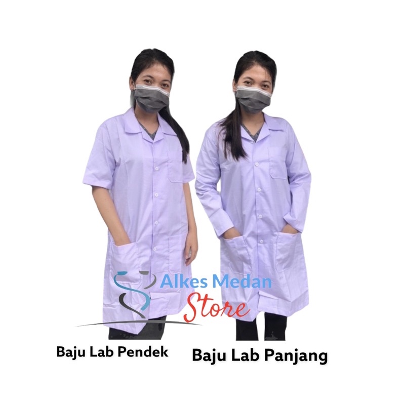 jas laboratorium lengan pendek / jas laboratorium lengan panjang / baju laboratorium lengan pendek / baju laboratorium lengan panjang /baju lab / jas lab