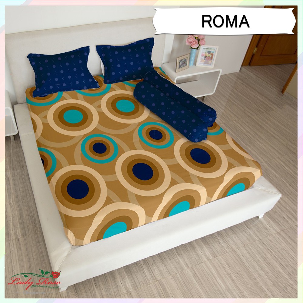 Lady Rose - Sprei Lady Rose Extra King B2 200x200, Queen B4 160x200 cm - Roma