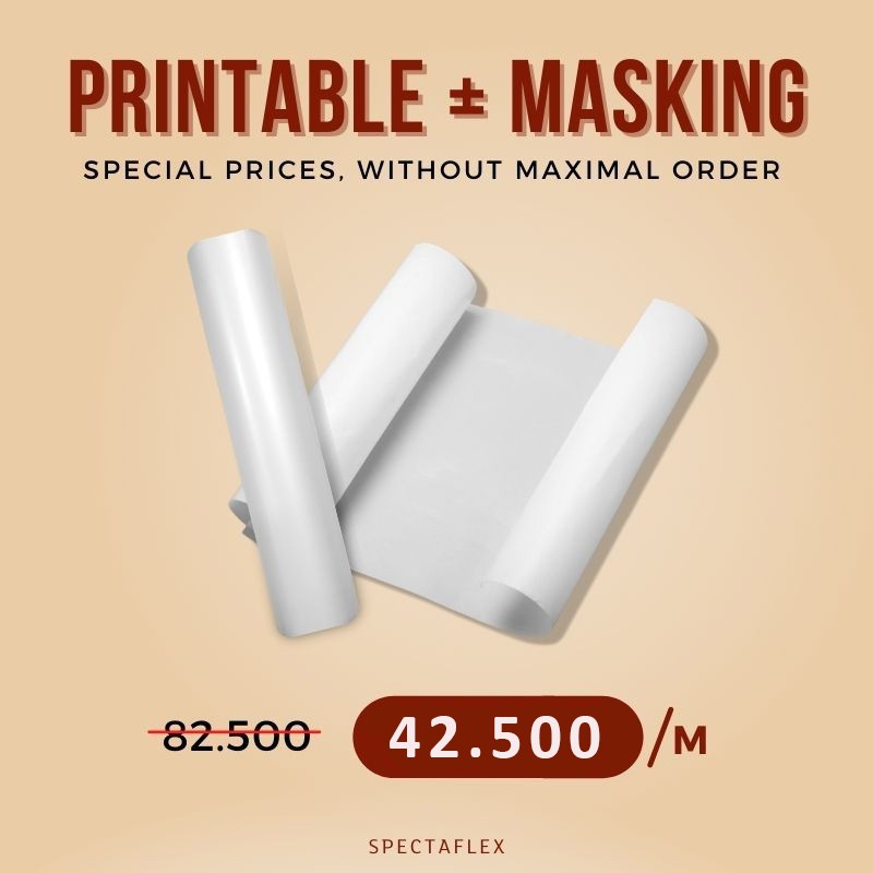 

PAKET COMBO SPECTA POLYFLEX PRINTABLE PU PVC FREE MASKING TAPE