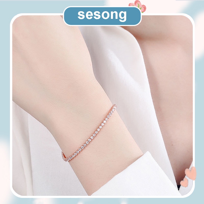 Gelang Berlian Imitasi Lingkaran Fashion Wanita Tangan Rantai Bracelet Gelang Serut SS