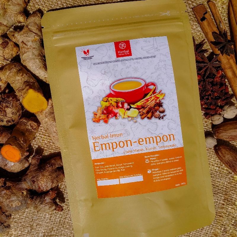 

Jahe Merah, Temulawak, Kunyit Bubuk Instan - Herbal Imun Empon-empon by Herbal Merah Putih