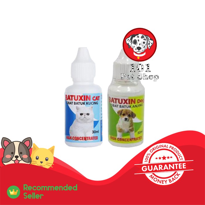 batuxin 30ml obat batuk, alergi pilek &amp; sesak nafas utk kucing&amp; anjing