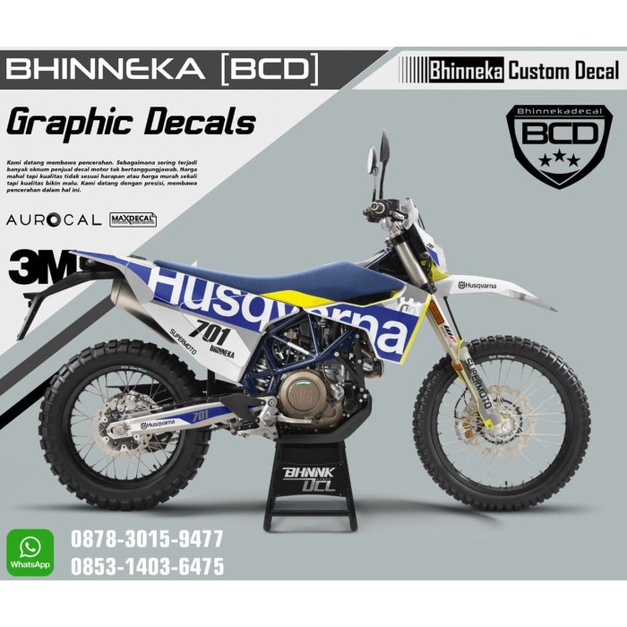 DECAL STICKER HUSQVARNA WHITE