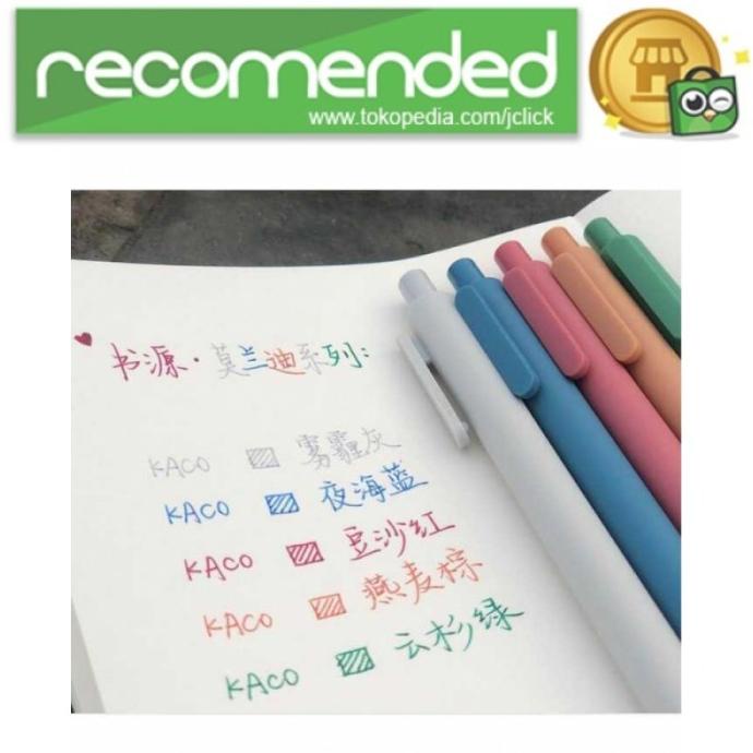 

Murah Laris Kaco Pure Morandi Ii Gel Pen Pena Pulpen 0.5Mm 5 Pcs (Co - Multi Warna