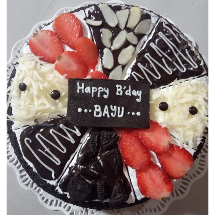 Kue Ulang Tahun/Brownies pizza/Brownies Ulang Tahun/Brownies ukuran 18