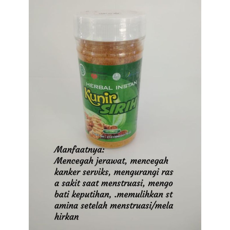 

Jamu wedang kunir sirih. ukuran 135ML