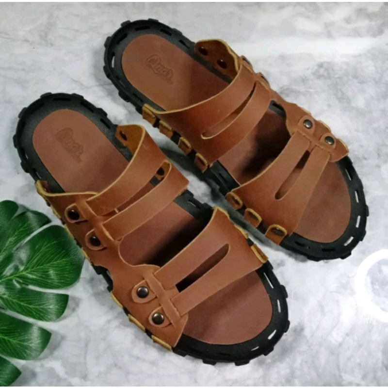 SANDAL KULIT PRIA SLOP SELOP ORI ORIGINAL SENDAL CASUAL