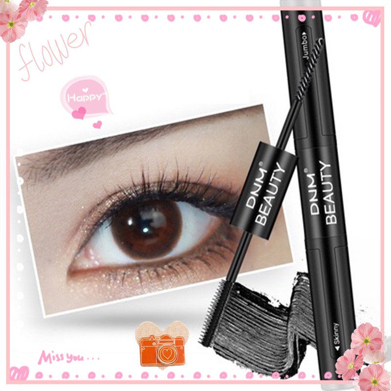 Termurah DNM Silk 4D Double-head mascara grafting growth waterproof lengthening dense not blooming