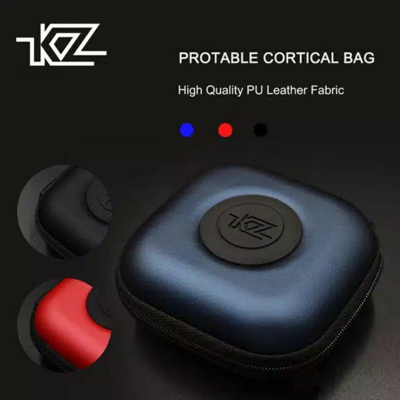 Hard Case KZ PU storage earphone dompet tempat menyimpan earphone dll