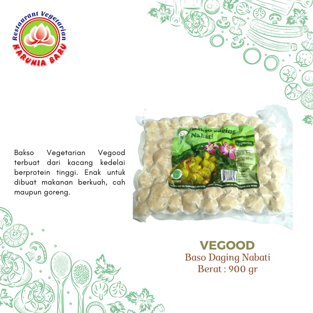 

Vegood Bakso Daging Nabati/Meat Ball Vegetarian 450 gr