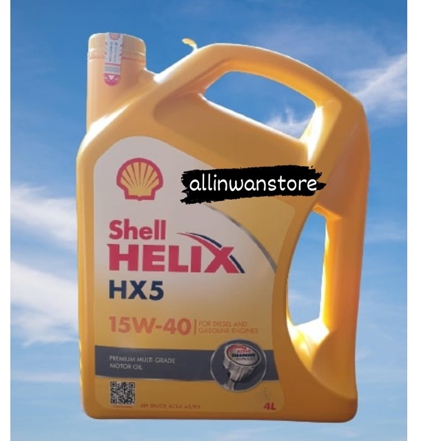 OLI SHELL HELIX HX5 15W40 MOBIL 4L Liter ASLI ORIGINAL