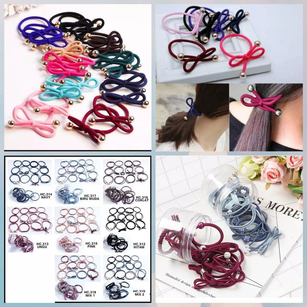 JAYA.Co Ikat Rambut Mutiara Gaya Korea Bahan Karet