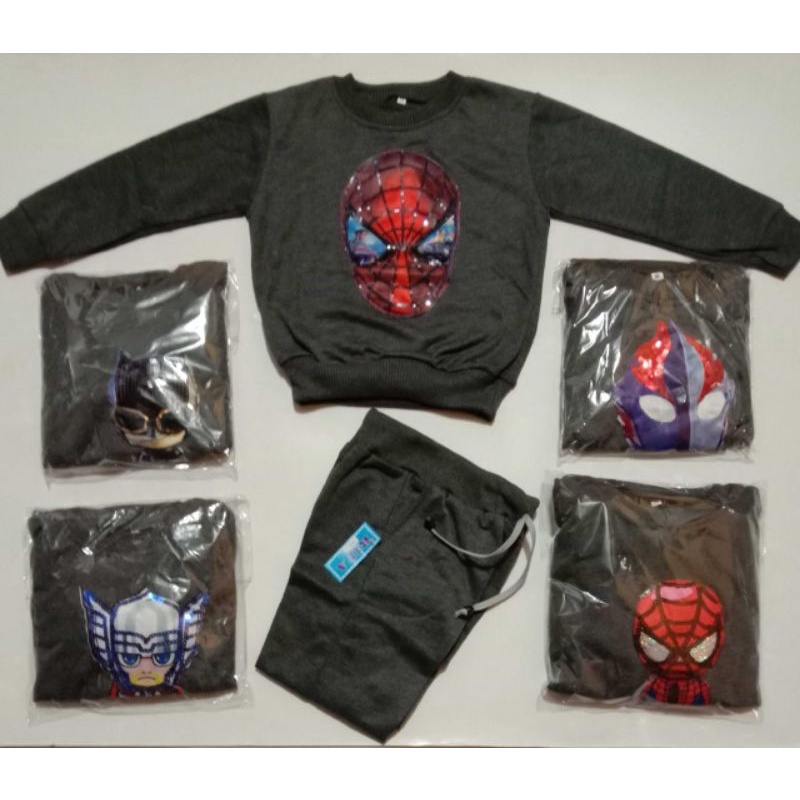 COD, setelan joger olahraga anak usia 7-11,led, bahan,bebytery,Unisex