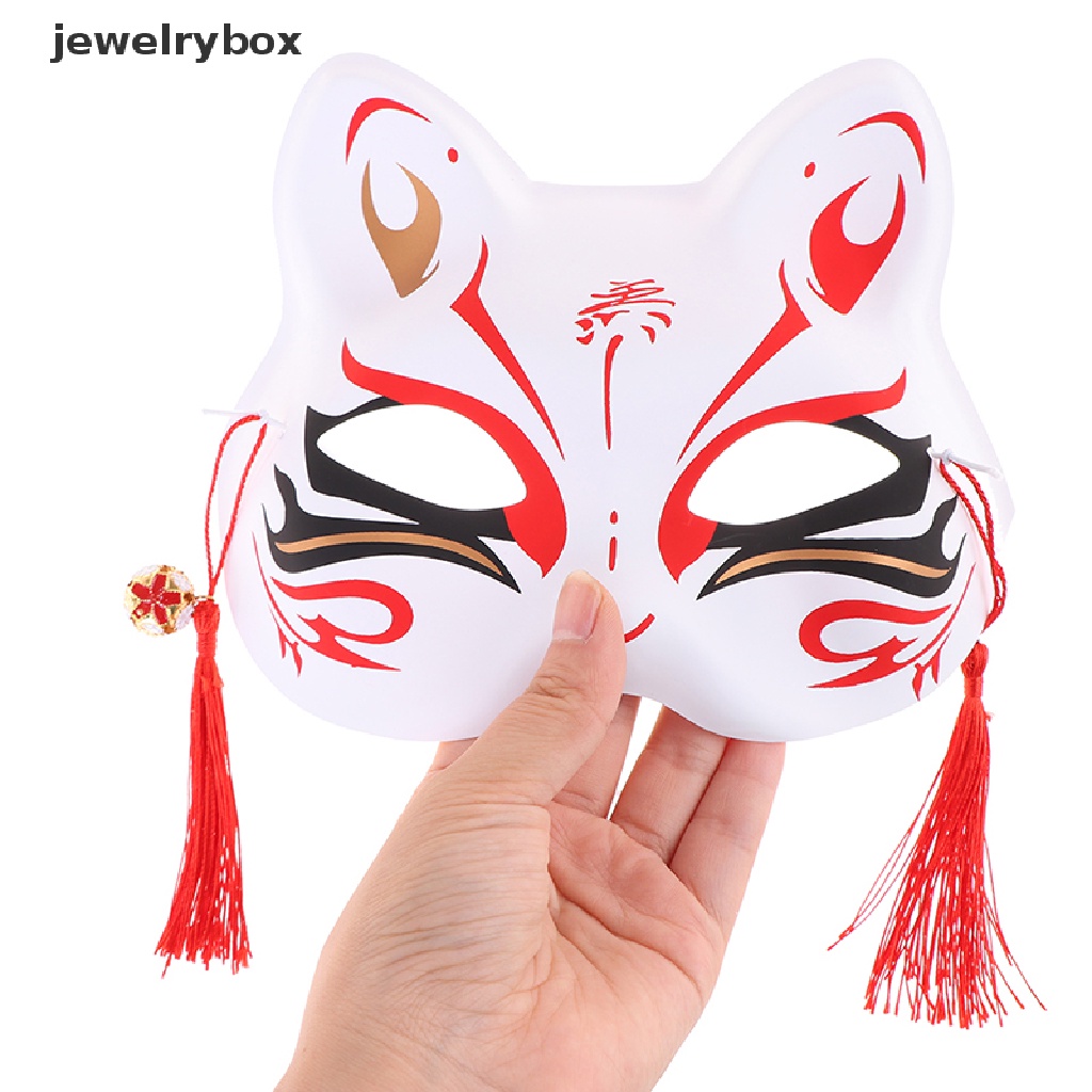 1 Pc Masker Setengah Wajah Desain Anime Rubah Kucing Untuk Alat Peraga Pesta Cosplay