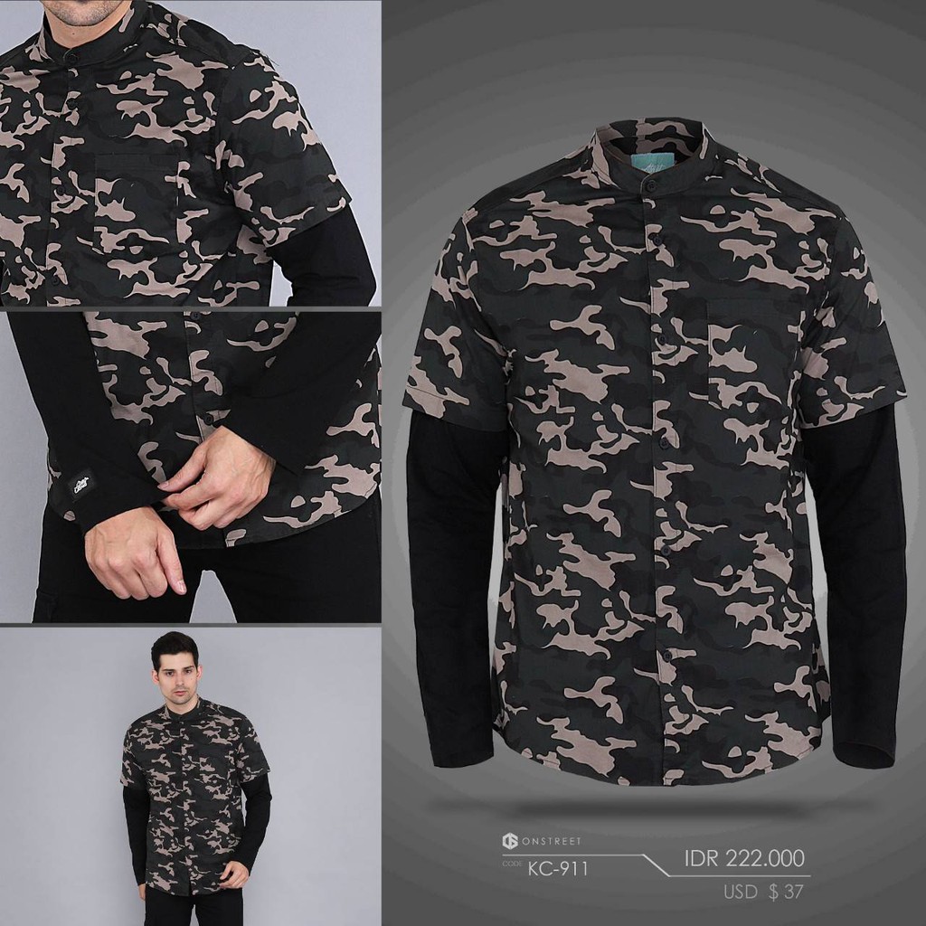 CAMO SHIRT DOUBLE LAYER