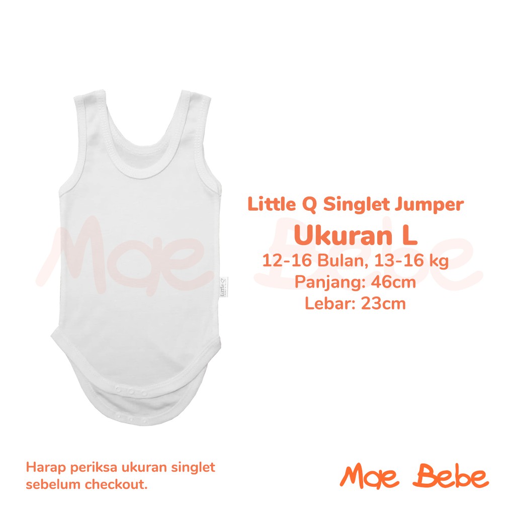 [Size L] Little Q Singlet Jumper Baby Kaos Dalam Bayi 12-16 Bulan