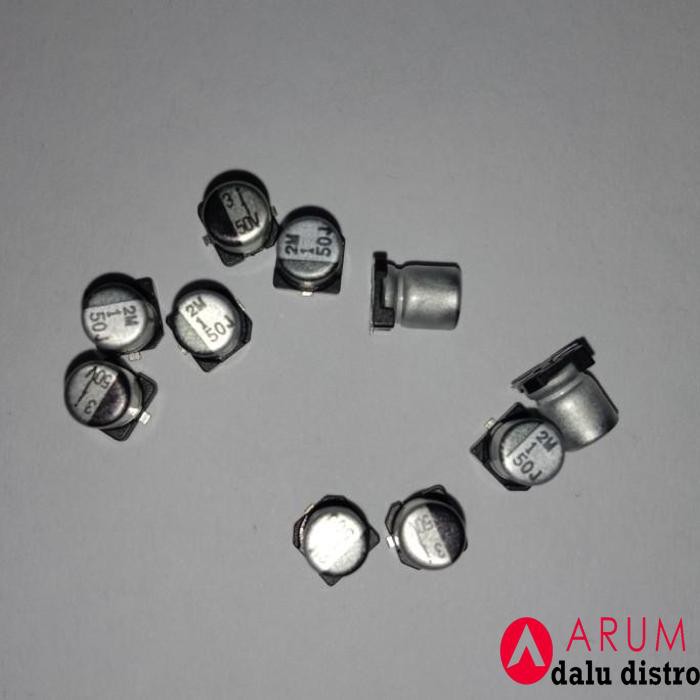 Solid Smd Capacitor 1Uf 50V 1 Uf 50 V Kapasitor Elko Silver Smd Pcmelebik54 Dijamin