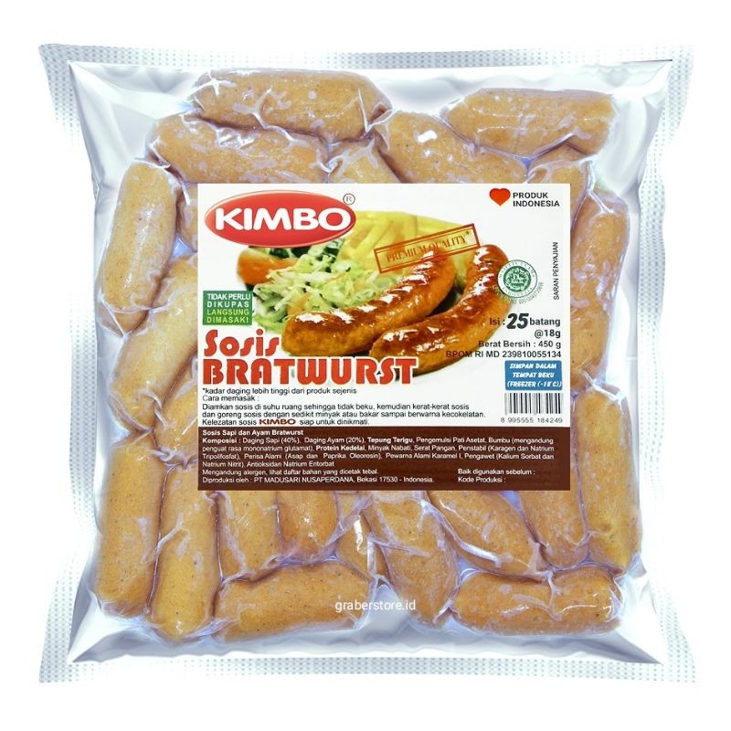 

Kimbo Sosis Sapi Mini Cocktail 450gr Sosis Sapi Hotel Horeca Frozen Sausage