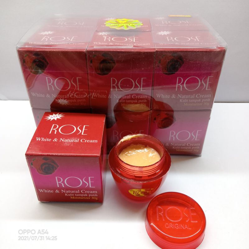 Cream Rose Kemasan Mika Tutup Embos Original