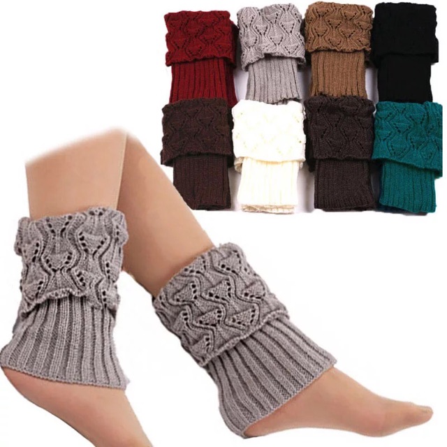 Leg Warmer Kroket Rajut Wool Penghangat Kaki Winter Musim Dingin