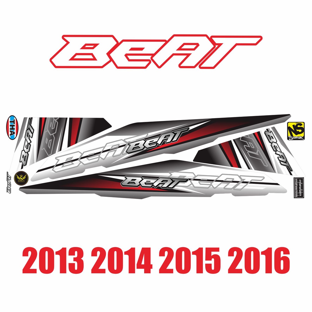 STRIPING VARIASI MOTOR BEAT FI 2013 2014 2015 2016 F1 LAMA VARIASI STICKER SKOTLET MOTOR RACING