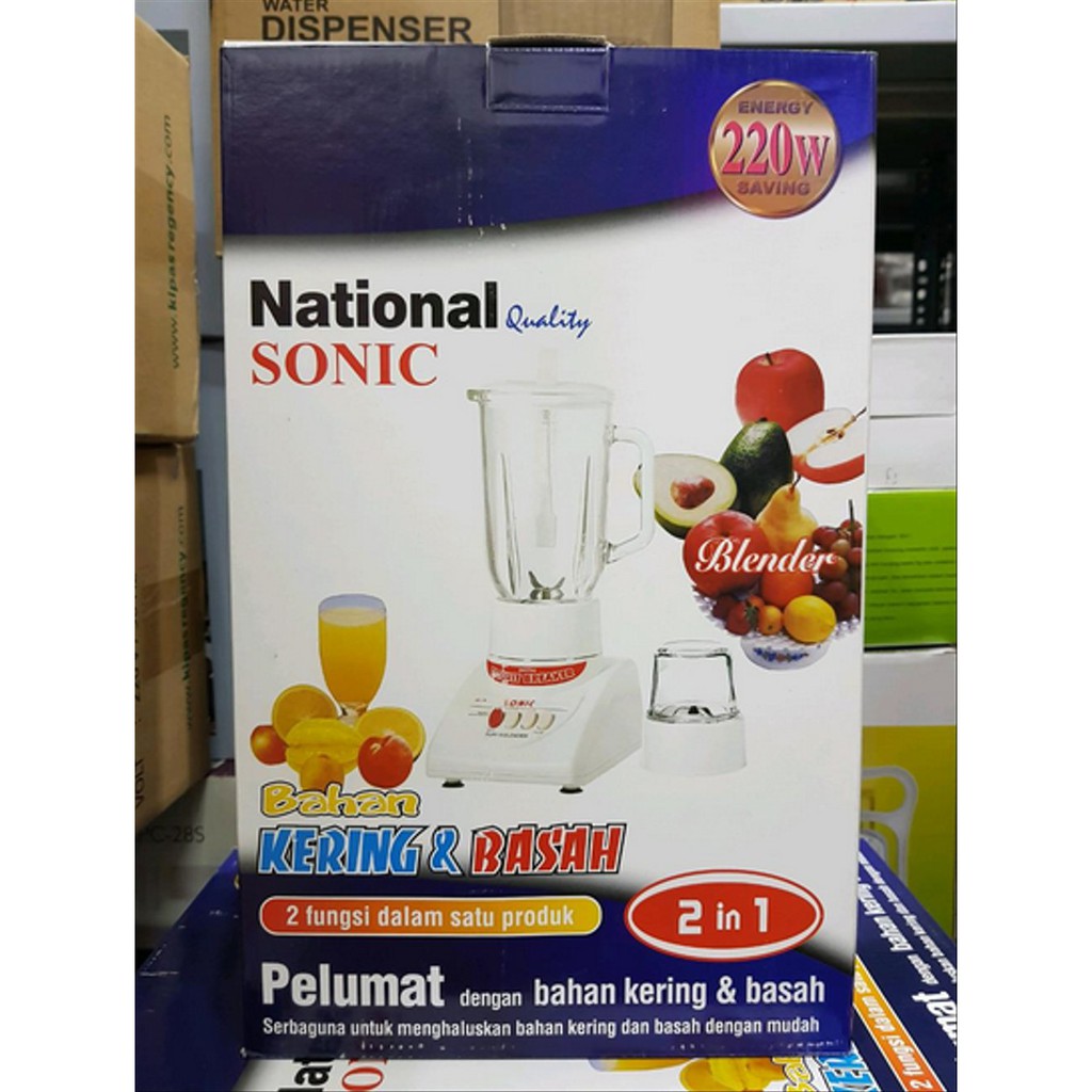 Blender / Pelumat Murah 2 In 1 Kaca National Sonic 3x Kecepatan