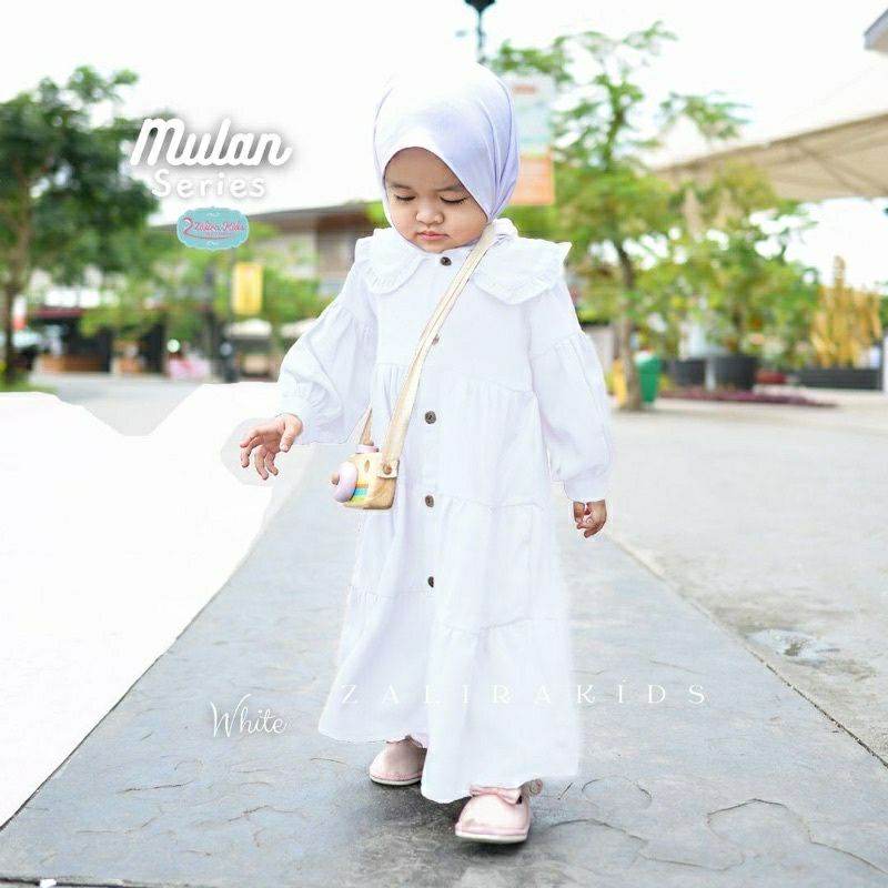 MIDI DRESS ANAK TERBARU MULAN SERIES 6-12TAHUN